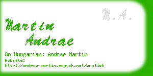 martin andrae business card